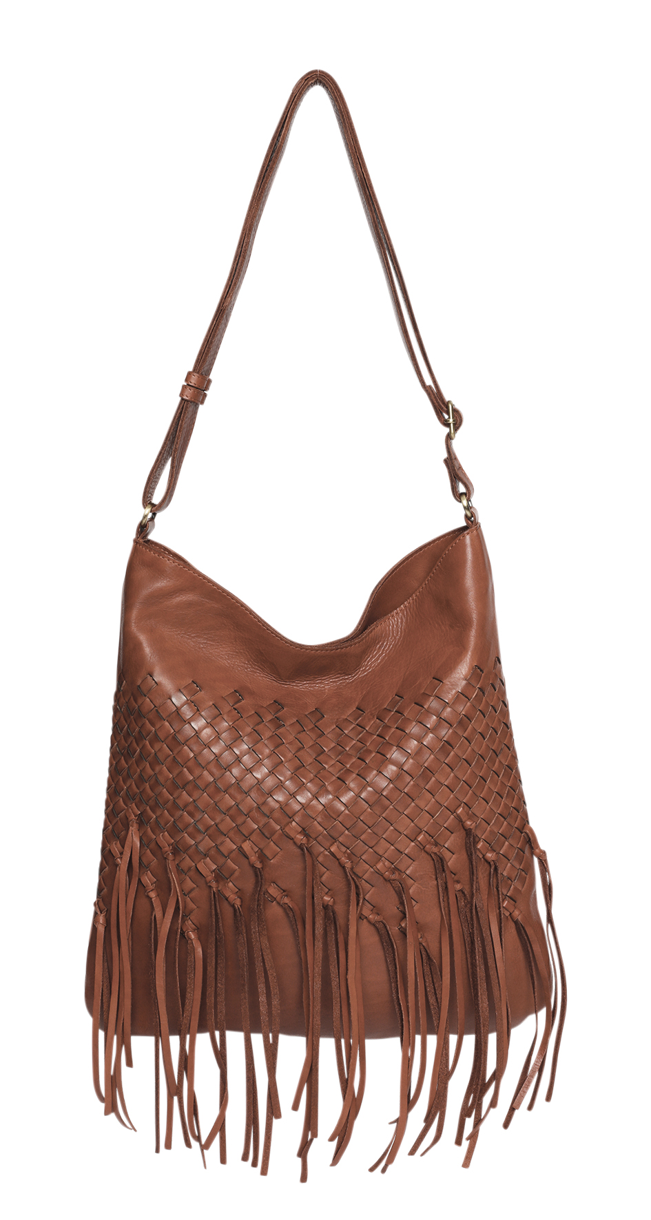 Ladies Leather Shoulder/Cross Body Style 7897 Cognac