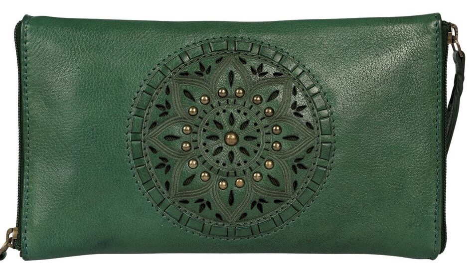 Leather Optical/Phone Case Style 5977 Mandala Green