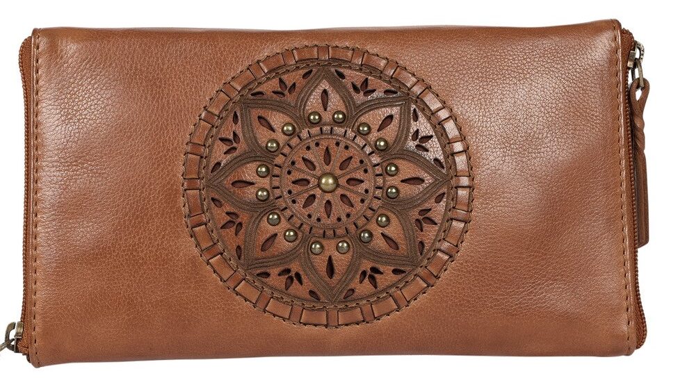 Leather Optical/Phone Case Style 5977 Mandala Tan