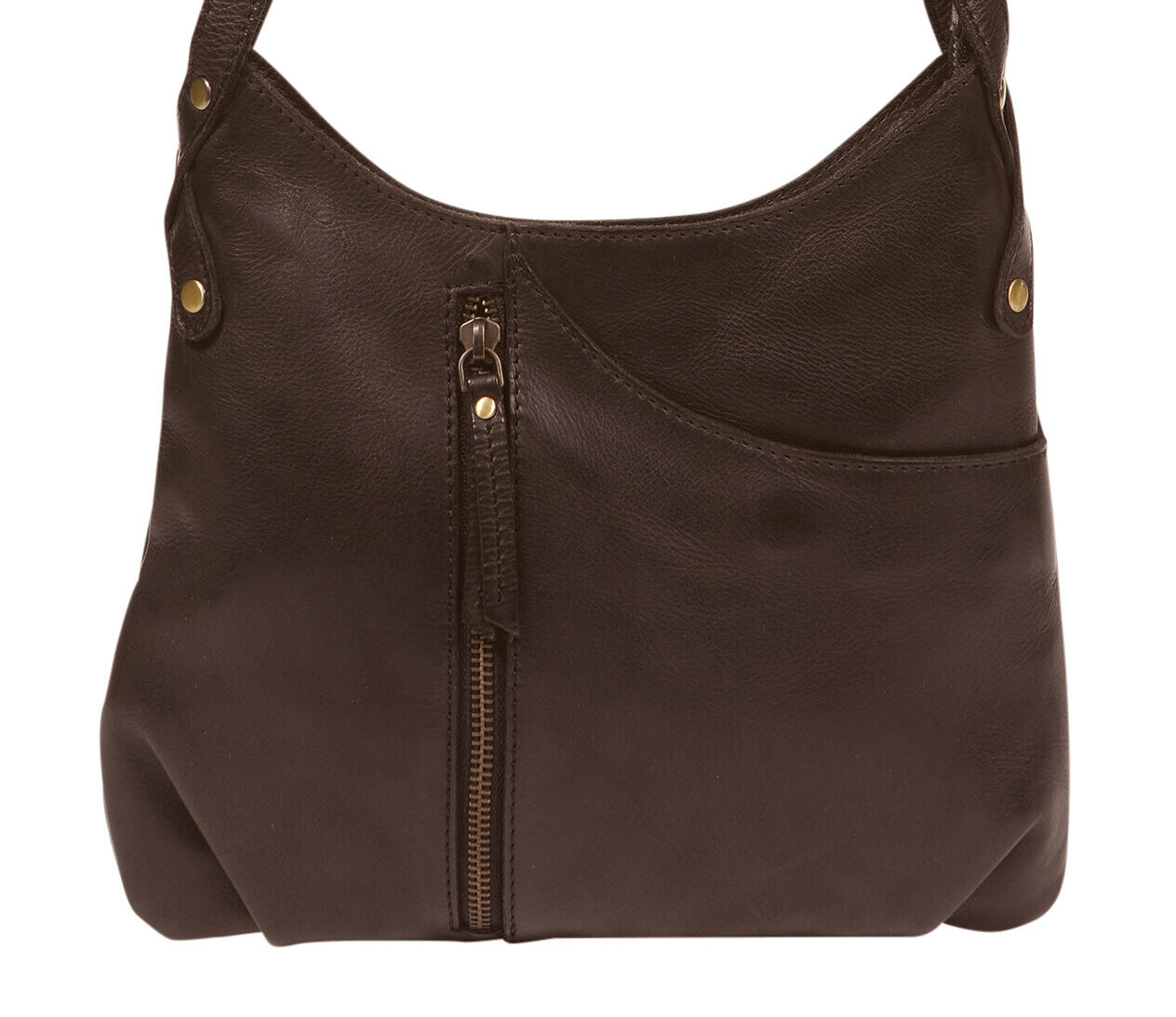 Ladies Leather Shoulder/Cross Body Style 7883 Brown