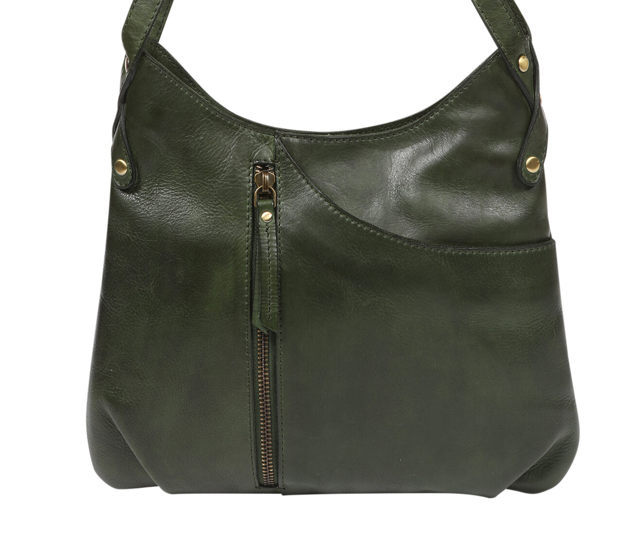 Ladies Leather Shoulder/Cross Body Style 7883 Olive
