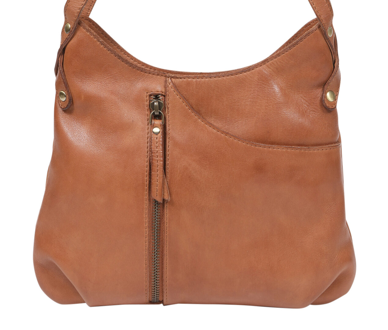 Ladies Leather Shoulder/Cross Body Style 7883 Tan