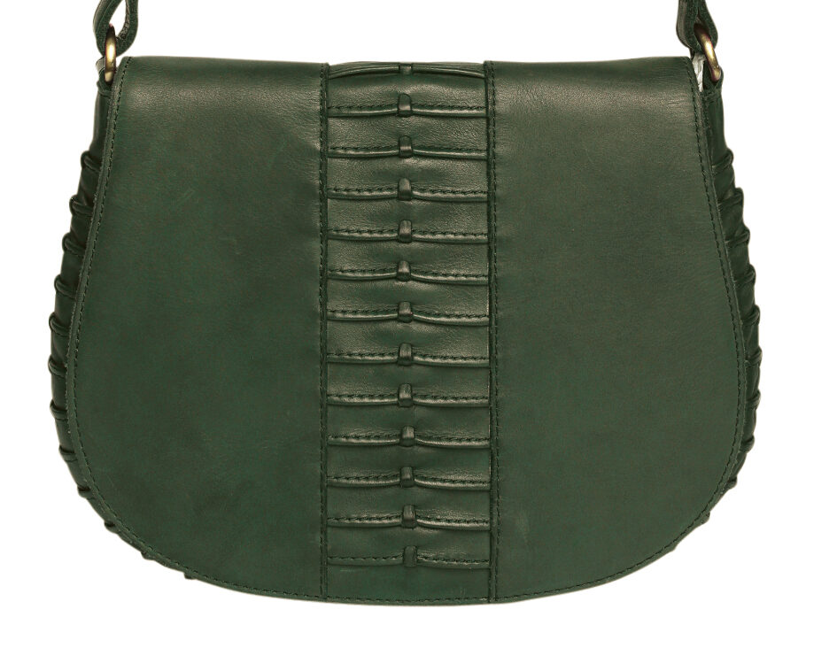 Ladies Leather Cross Body Bag Style 7888 Olive