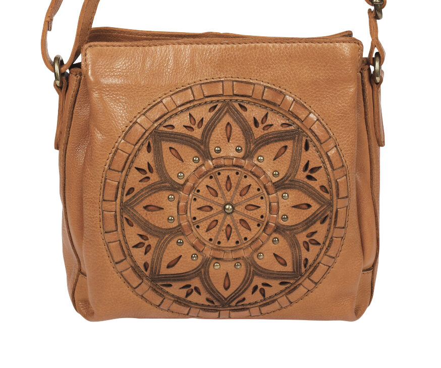 Ladies Leather Shoulder/Cross Body Style 7943 Honey