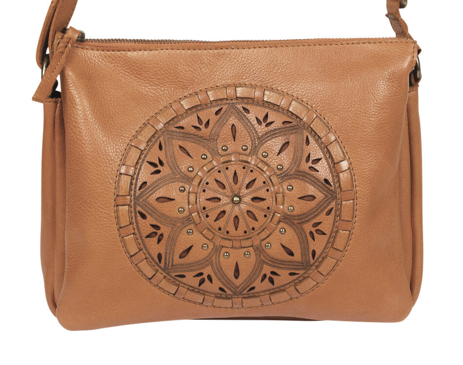 Ladies Leather Shoulder/Cross Body Style 7944 Honey