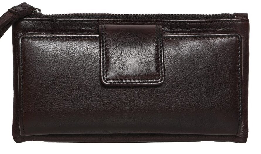 Ladies Leather Wallet Style 7655 Dark Brown