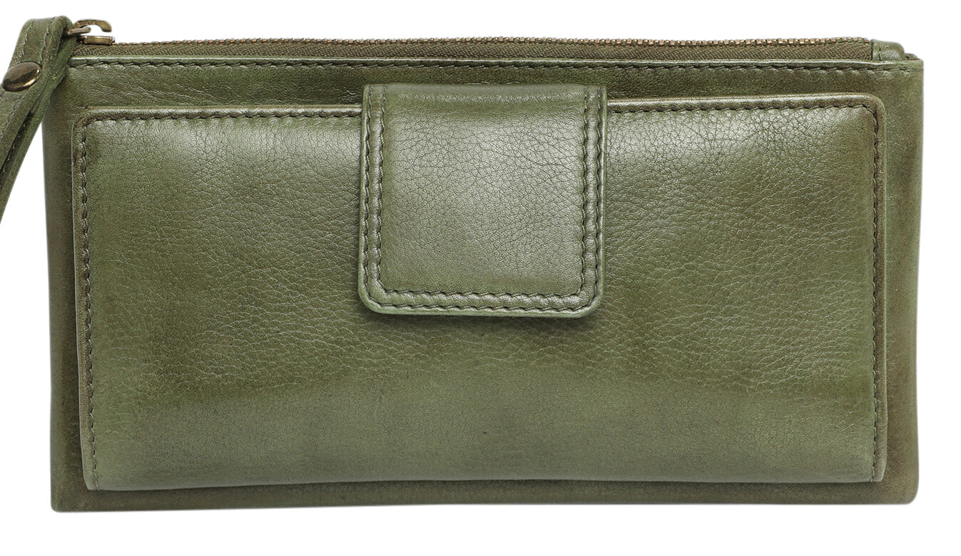 Ladies Leather Wallet Style 7655 Olive