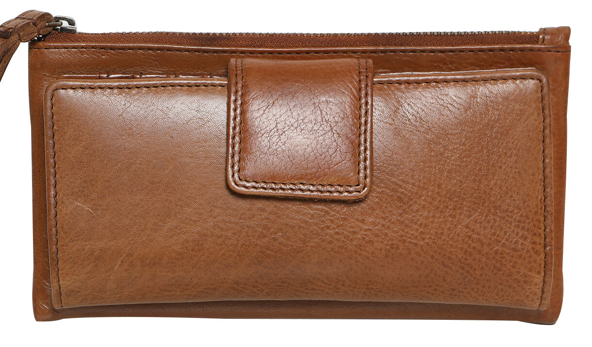 Ladies Leather Wallet Style 7655 Tan