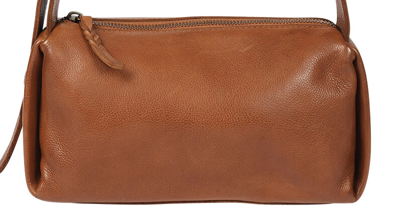 Ladies Leather Cross Body Bag Style 7941 Tan