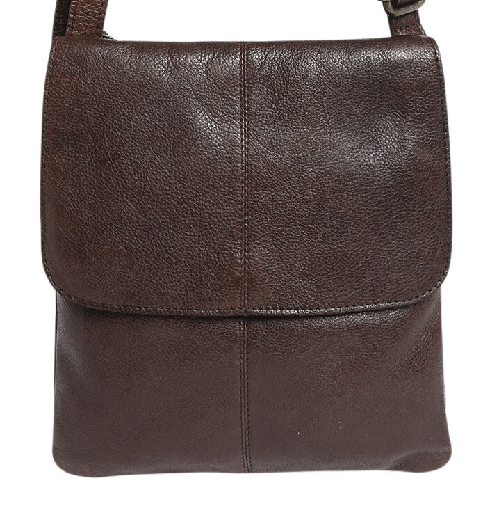 Ladies Leather Cross Body – New Arrivals Style 6655 Dark Brown