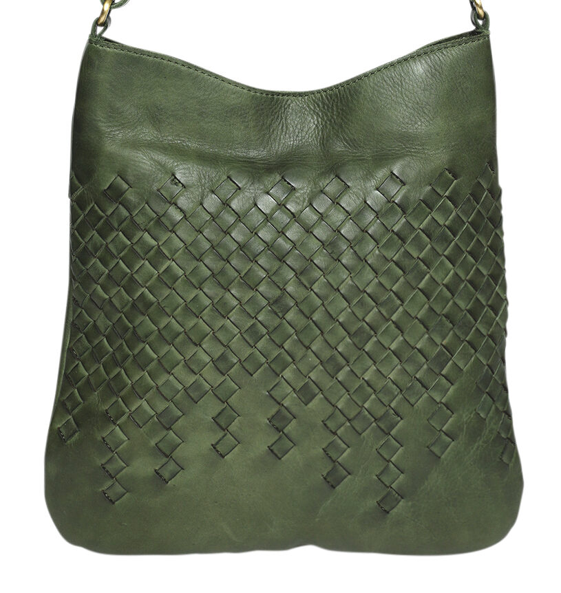 Ladies Leather Cross Body – New Arrivals Style 7896 Olive