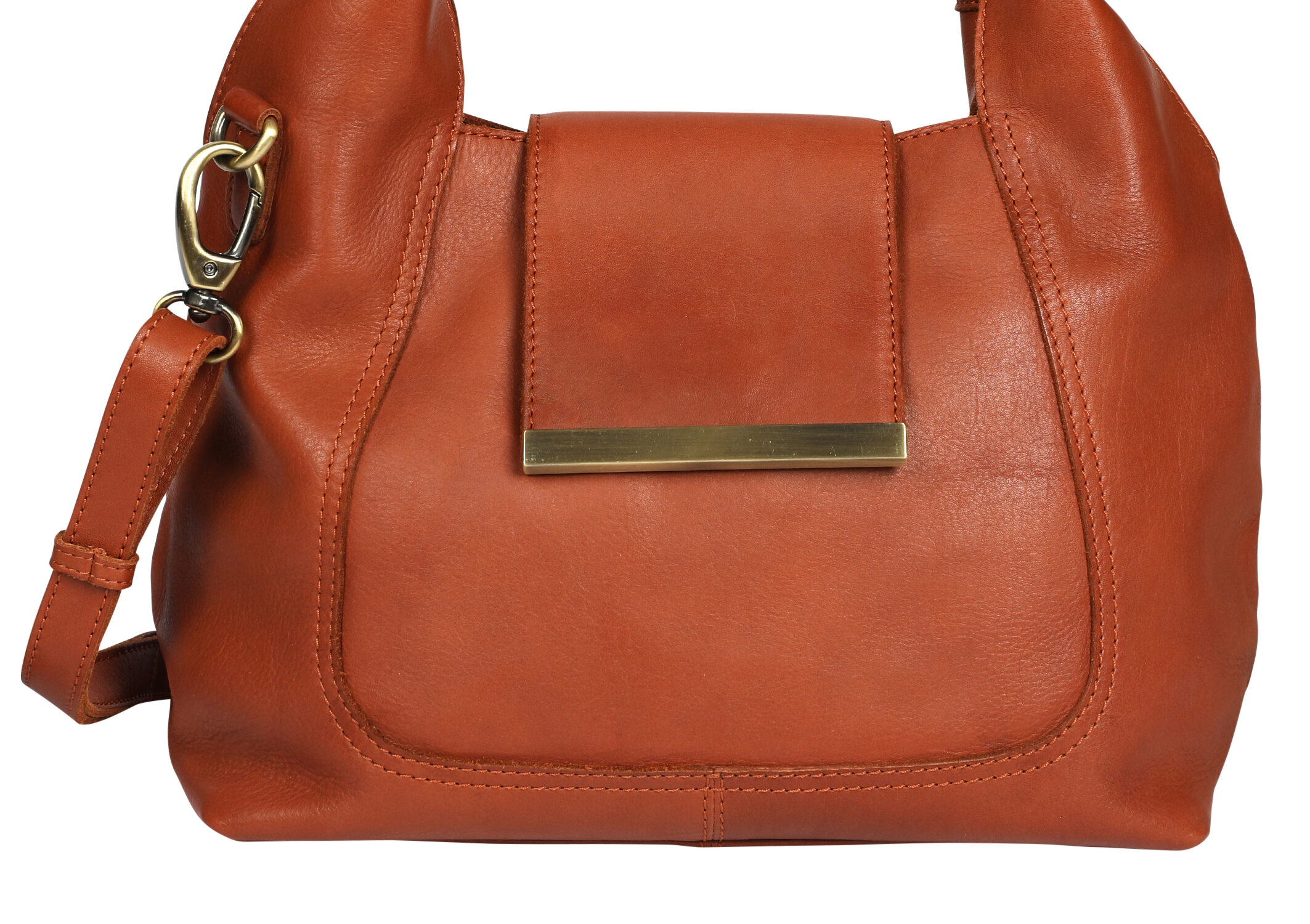 Ladies Leather Shoulder/Cross Body Style 7905 Cognac