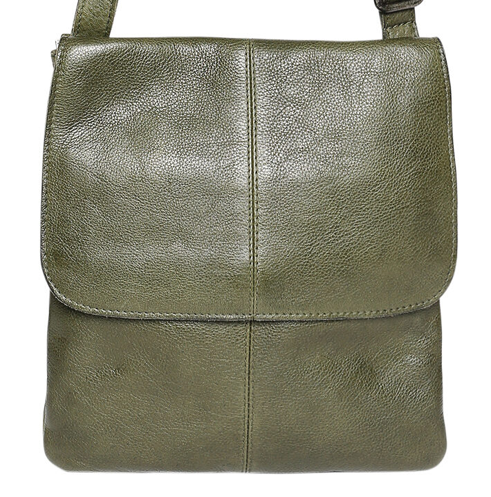 Ladies Leather Cross Body – New Arrivals Style 6655 Olive