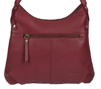 Ladies Leather Shoulder/Cross Body Style 7883 Burgundy