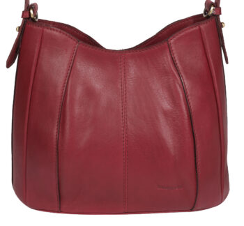 Ladies Leather Cross Body Style 7907 Burgundy