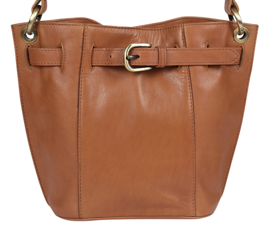 Ladies Leather Cross Body Bag Style 7997 Tan