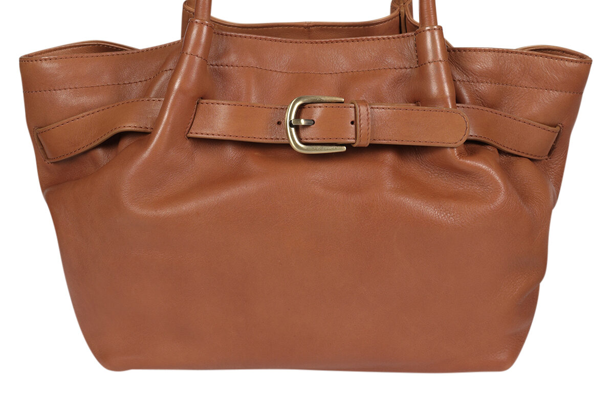 Ladies Leather Tote Style 8004 Tan