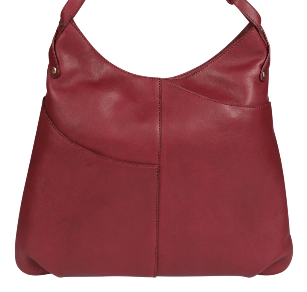 Ladies Leather Shoulder/Cross Body Style 8005 Burgundy