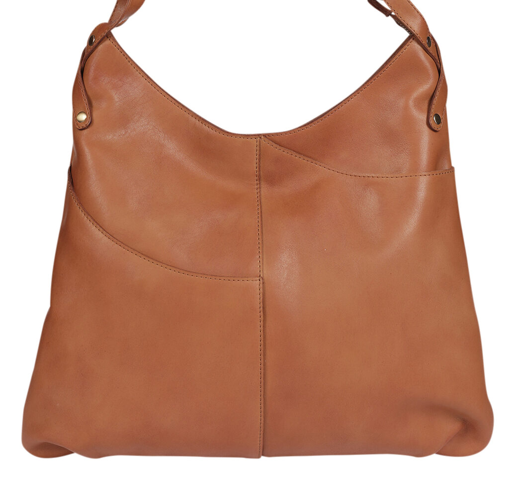 Ladies Leather Shoulder/Cross Body Style 8005 Tan