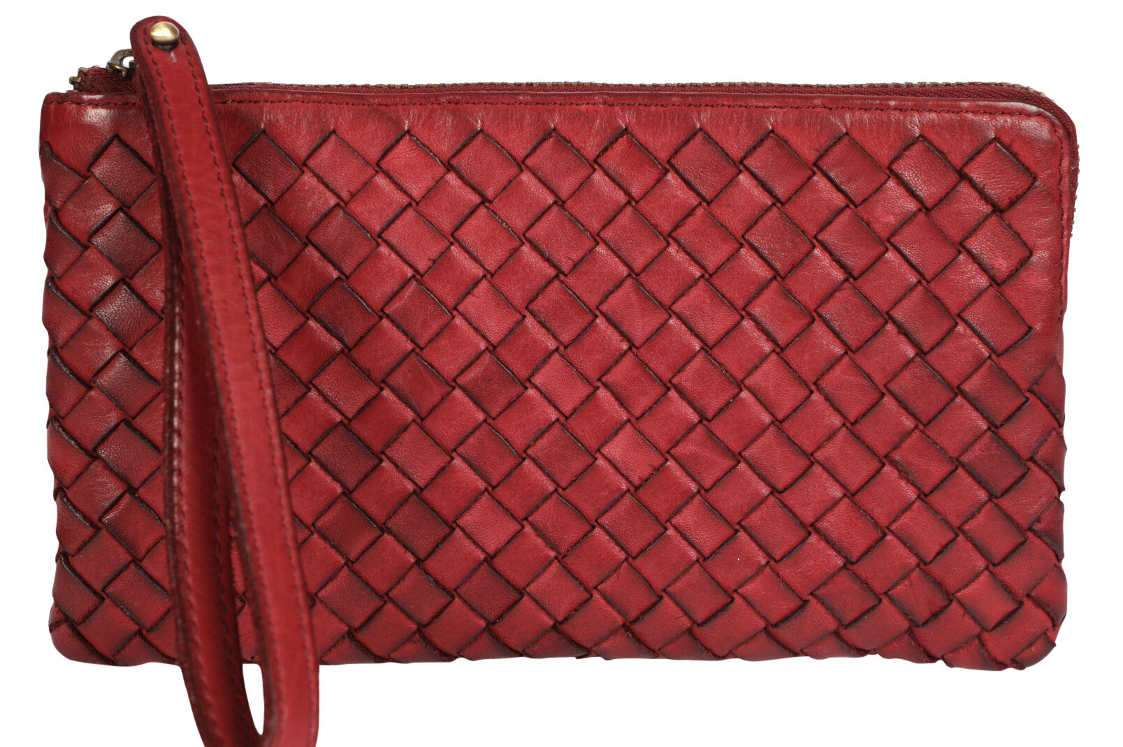 Ladies Leather Wristlet and Leather Wallet Style 8220 Burgundy