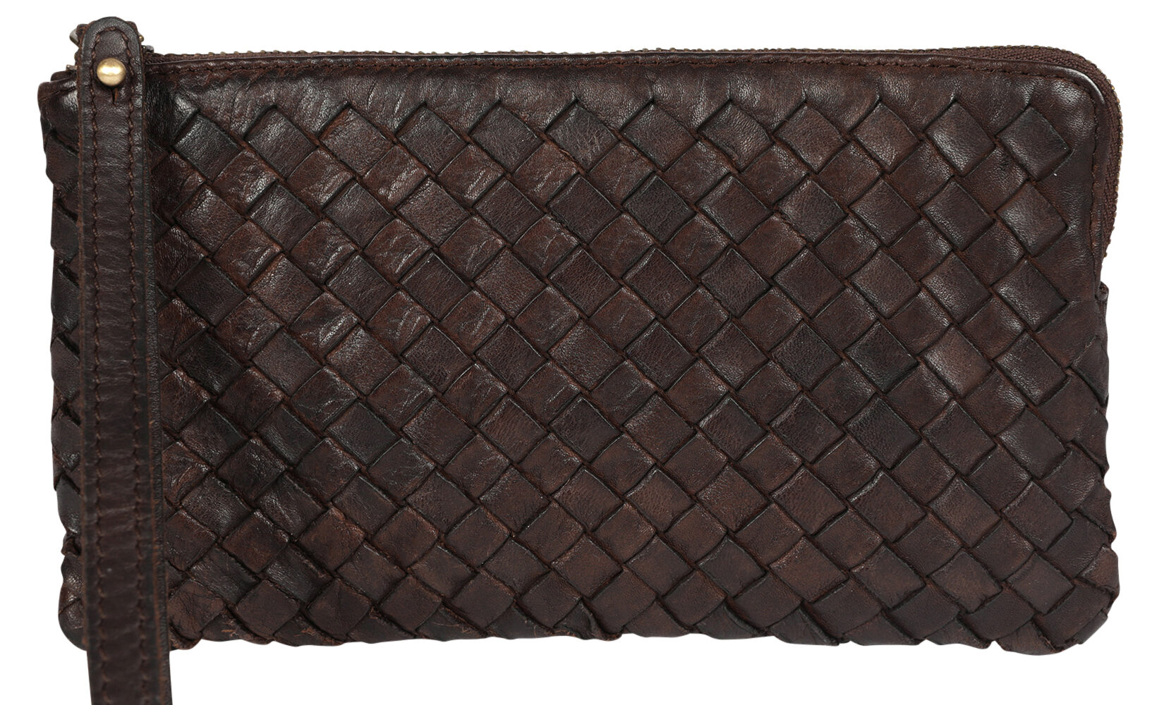 Ladies Leather Wristlet and Leather Wallet Style 8220 Brown